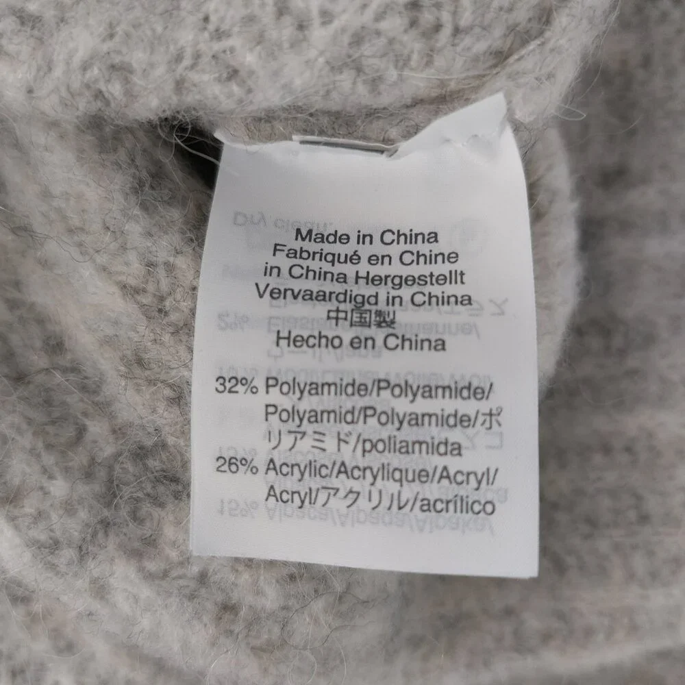 Point Sur Alpaca Blend Sweater XS Gray Button Back V-Neck Like New Relaxed Fit - Picture 6 of 9